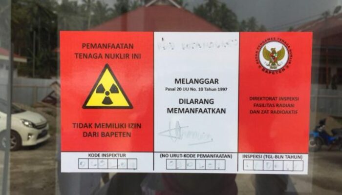 Stiker Warna Merah di Gedung Radiologi RSUD Kotamobagu Bukanlah Segel