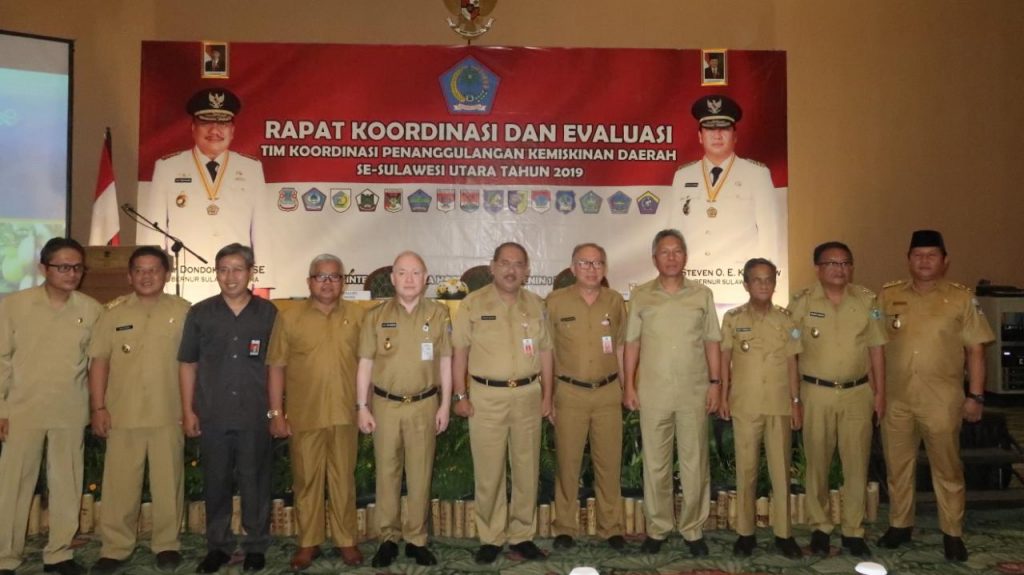 Wabup Bolsel Hadiri Rapat Koordinasi dan Evaluasi Tim Koordinasi Penanggulangan Kemiskinan Sulut